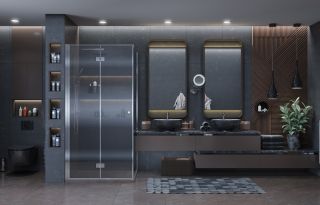 Душевой уголок Ambassador Diamond 12011105R 90x90см правый хром/прозрачное