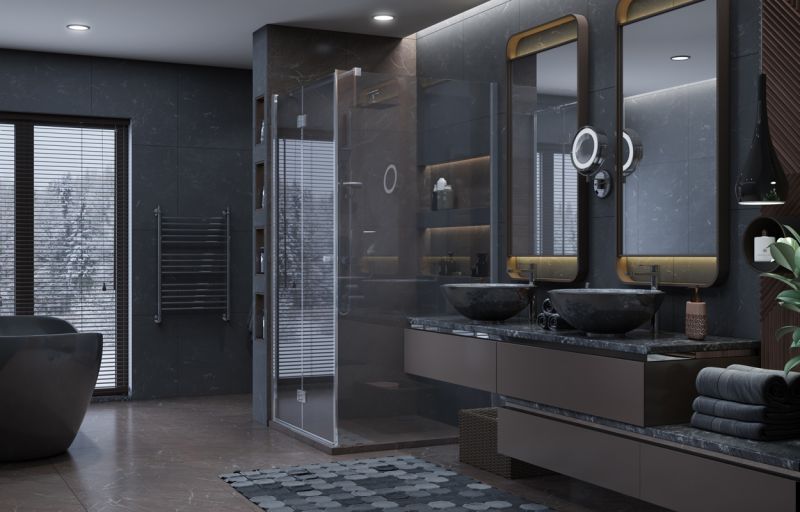Душевой уголок Ambassador Diamond 12011105L 90x90см левый хром/прозрачное