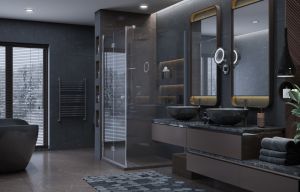 Душевой уголок Ambassador Diamond 12011105R 90x90см правый хром/прозрачное
