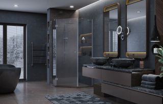Душевой уголок Ambassador Diamond 12011111L 90x90см левый хром/прозрачное