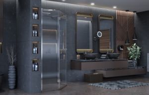 Душевой уголок Ambassador Diamond 12011111L 90x90см левый хром/прозрачное