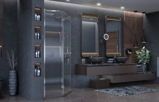 Душевой уголок Ambassador Diamond 12011111R 90x90см правый хром/прозрачное