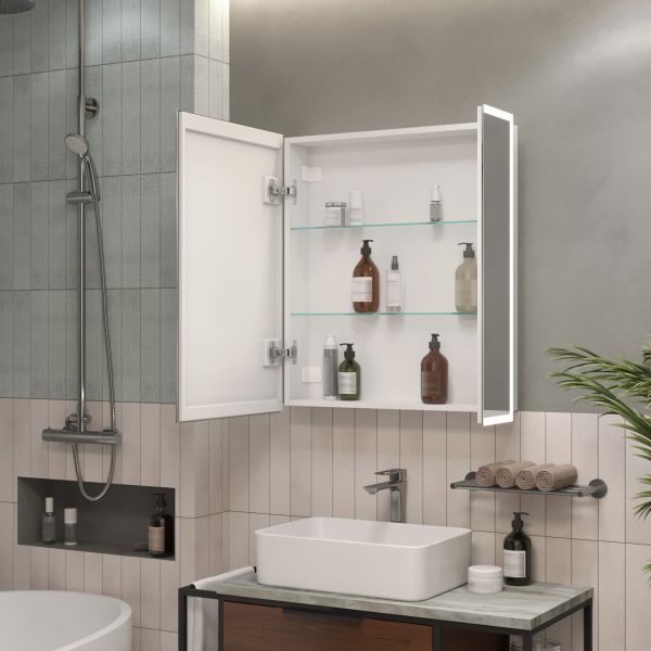 Зеркало-шкаф Reflexion Cube 70 RF2212CB с подсветкой 70х80