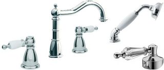 Смеситель на борт ванны Boheme, ВРЕЗНОЙ TRADIZIONALE CHROMO_Комплект хром