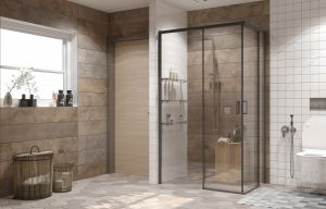 Душевой уголок Ambassador Queen 11011205RBlack 120x80см правый чёрный/прозрачное