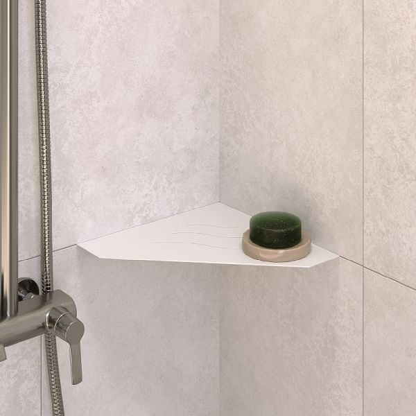 Металлическая полка RGW MT-03W 49279903-01 угловая Белая