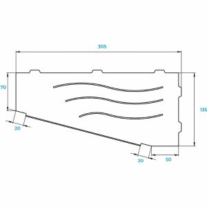 Металлическая полка RGW MT-11W R 49279911-01R угловая Белая