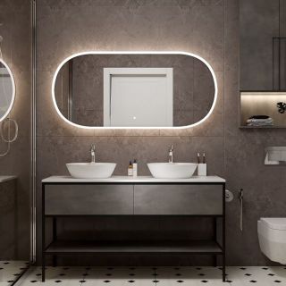 Зеркало с тёплой подсветкой Art&Max Bari 70x150см белый матовый AM-Bar-700-1500-DS-C-White Зеркало с тёплой подсветкой Art&Max Bari 70x150см белый матовый AM-Bar-700-1500-DS-C-White