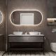 Зеркало с тёплой подсветкой Art&Max Bari 70x150см белый матовый AM-Bar-700-1500-DS-C-White