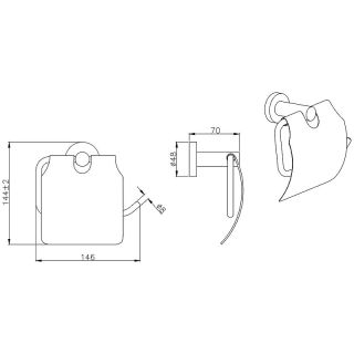 Держатель туалетной бумаги Aquatek AQ4009CR с крышкой Хром
