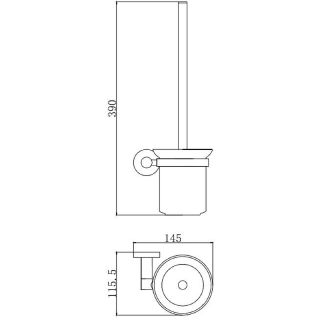 Ершик для унитаза Aquatek AQ4010CR Хром