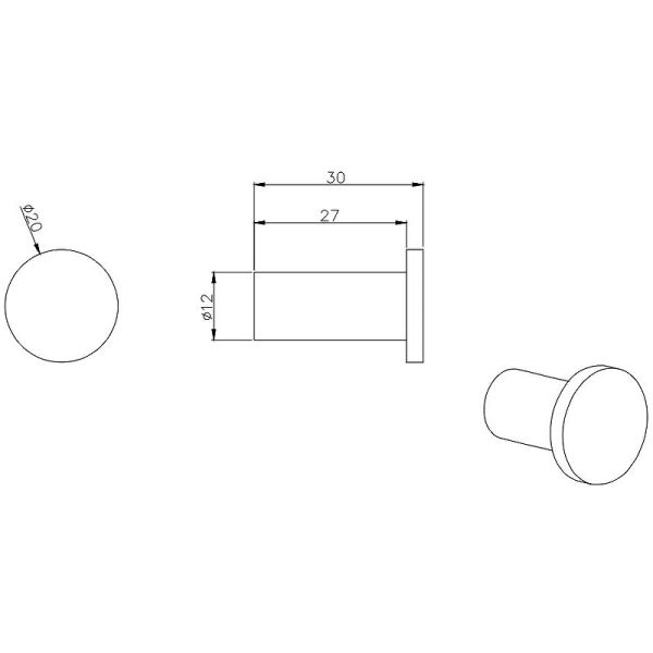 Крючок Aquatek AQ4001MB Черный матовый