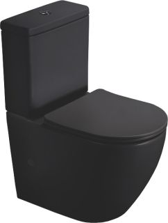 Унитаз-компакт SantiLine SL-5016MB безободковый чёрный матовый Унитаз-компакт SantiLine SL-5016MB безободковый чёрный матовый