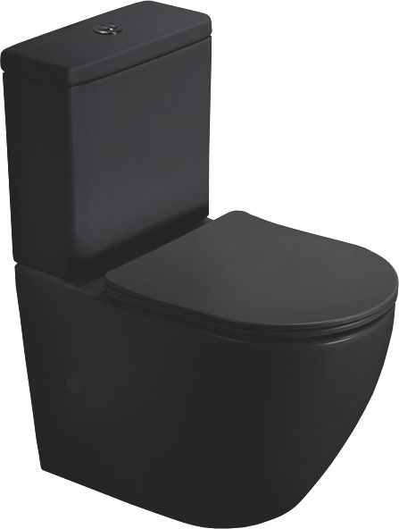 Унитаз-компакт SantiLine SL-5016MB безободковый чёрный матовый Унитаз-компакт SantiLine SL-5016MB безободковый чёрный матовый