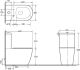 Унитаз-компакт SantiLine SL-5016 безободковый белый