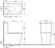 Унитаз-компакт SantiLine SL-5014 безободковый белый