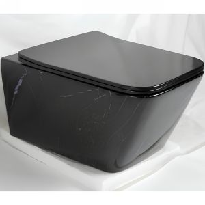 Унитаз CeramaLux 2215BW подвесной с сиденьем Микролифт