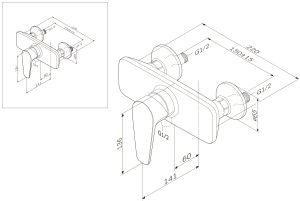 Смеситель Inspire F5020000 для душа