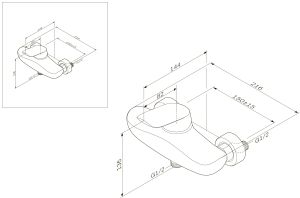Смеситель Am.Pm Bliss L F5320000 для душа