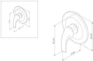 Смеситель Am.Pm Sense F7575000 для душа встраиваемый