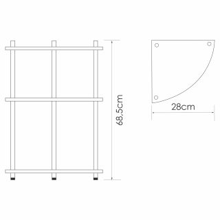 Полка угловая WasserKRAFT K-4133 хром