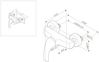 Смеситель Am.Pm Sense F7520000 для душа