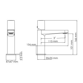 Смеситель для раковины WasserKRAFT Naab 8603 хром