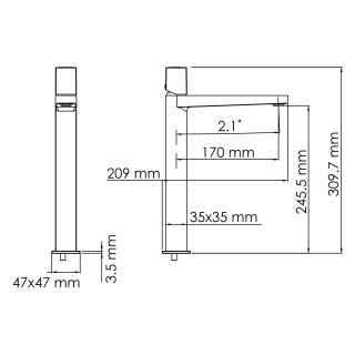 Смеситель для раковины WasserKRAFT Naab 8603H хром