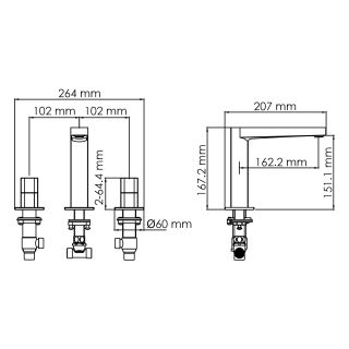 Смеситель для раковины WasserKRAFT Naab 8635 хром