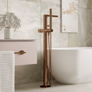 Напольный смеситель для ванны WasserKRAFT Paar 8821 розовое золото