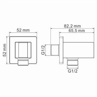 Шланговое подключение WasserKRAFT A086 хром