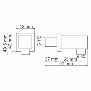 Шланговое подключение WasserKRAFT A089 хром