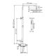 Душевая стойка WasserKRAFT Abens Thermo A114.162.218.CB T с термостатом чёрный матовый