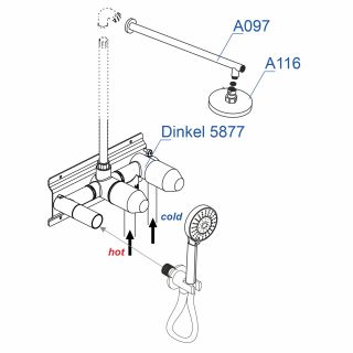 Душевой комплект WasserKRAFT Dinkel A16116 хром