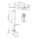 Душевая стойка WasserKRAFT Thermo A188.117.127.087.CH T с термостатом хром