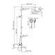 Душевая стойка WasserKRAFT Mindel Thermo A188.257.155.WM T с термостатом белый матовый