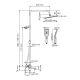 Душевая стойка WasserKRAFT Abens Thermo A299.255.130.BM T с термостатом чёрный матовый