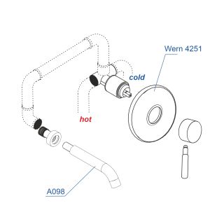 Смеситель для раковины WasserKRAFT Wern A42583 никель