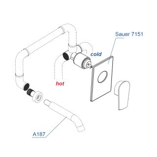 Смеситель для раковины WasserKRAFT Sauer A71573 золото