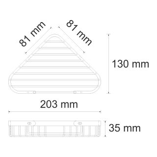Полка угловая WasserKRAFT Ammer K-733N никель