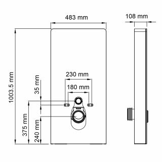 Пристенный модуль системы инсталляции для унитазов WasserKRAFT Naab 86TLT.040.SE.BL чёрный