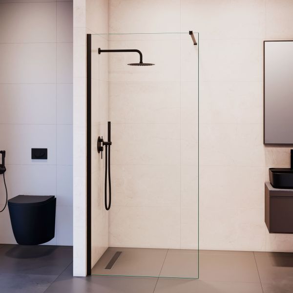 Душевая перегородка RGW WA-210B 351021010-14 100 см профиль чёрный стекло прозрачное