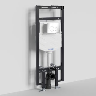 Система инсталляции для унитазов WasserKRAFT Dinkel 58TLT.010.ME.CH02 с кнопкой смыва