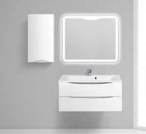 Шкаф BelBagno подвесной левосторонний 40x75см Bianco Lucido FLY-MARINO-750-1A-SC-BL-P-L