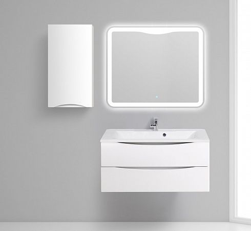 Шкаф BelBagno подвесной левосторонний 40x75см Bianco Lucido FLY-MARINO-750-1A-SC-BL-P-L