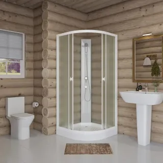Душевая кабина Niagara Promo P80/13/MT/BK 80x80 см без крыши профиль белый стекло матовое