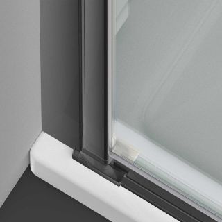 Душевая дверь Vincea Alpha VDP-3AL800CLGM , вороненая сталь, стекло прозрачное