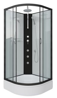 Душевая кабина Niagara NG-6702-14BKTG с гидромассажем 100x100см чёрный/прозрачное