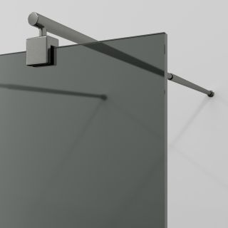 Душевая перегородка WasserKRAFT Vechte 60W46GR-TG 110 см профиль графит стекло тонированное