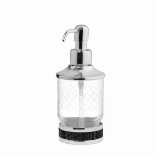 Дозатор для жидкого мыла Boheme Royal Cristal 10929-CR-B хром/чёрный Дозатор для жидкого мыла Boheme Royal Cristal 10929-CR-B хром/чёрный